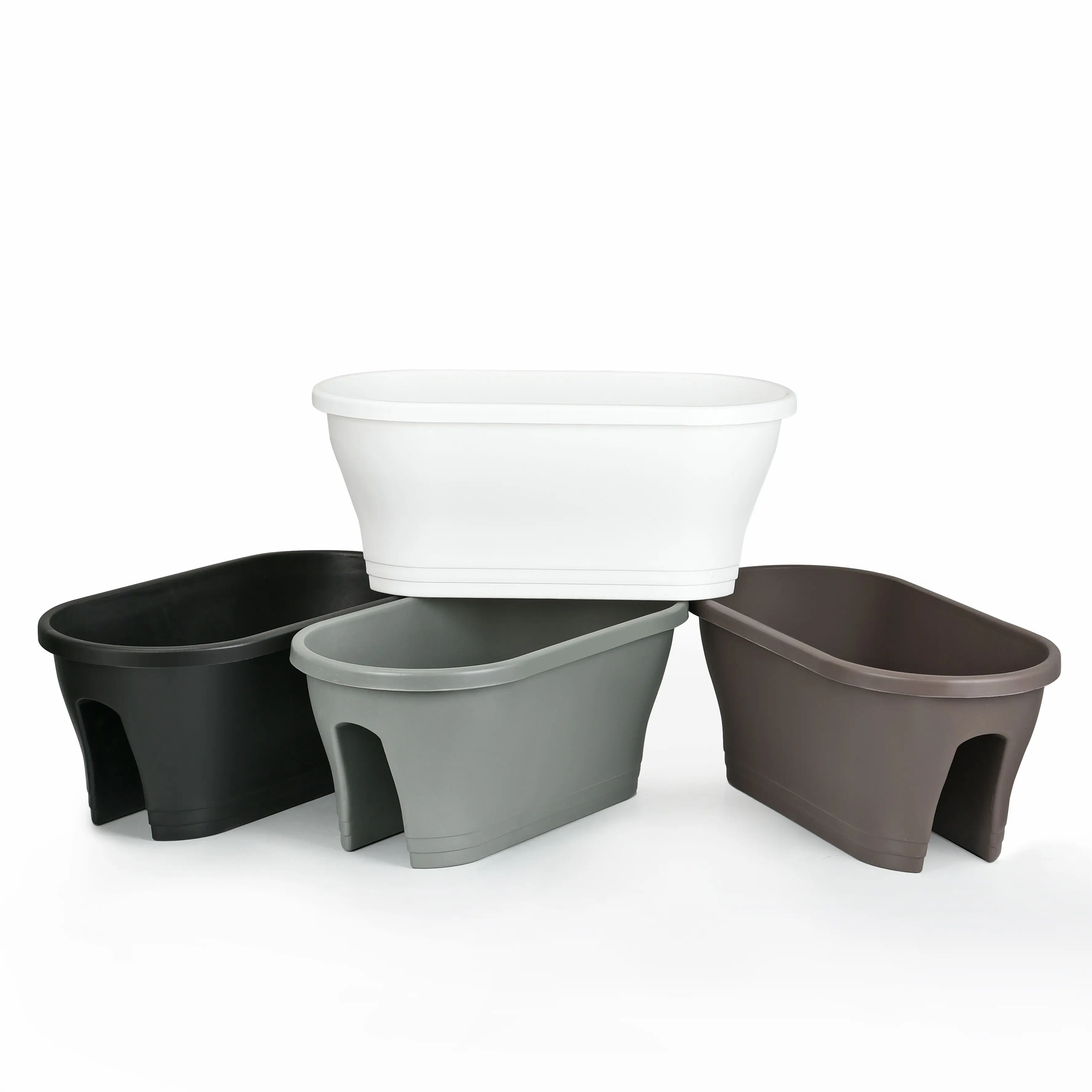 Wholesale Containers Boxes Rectangular Large Outdoor Garden Plastic Flower Decorative Planters Used with Flowers/Green Plants