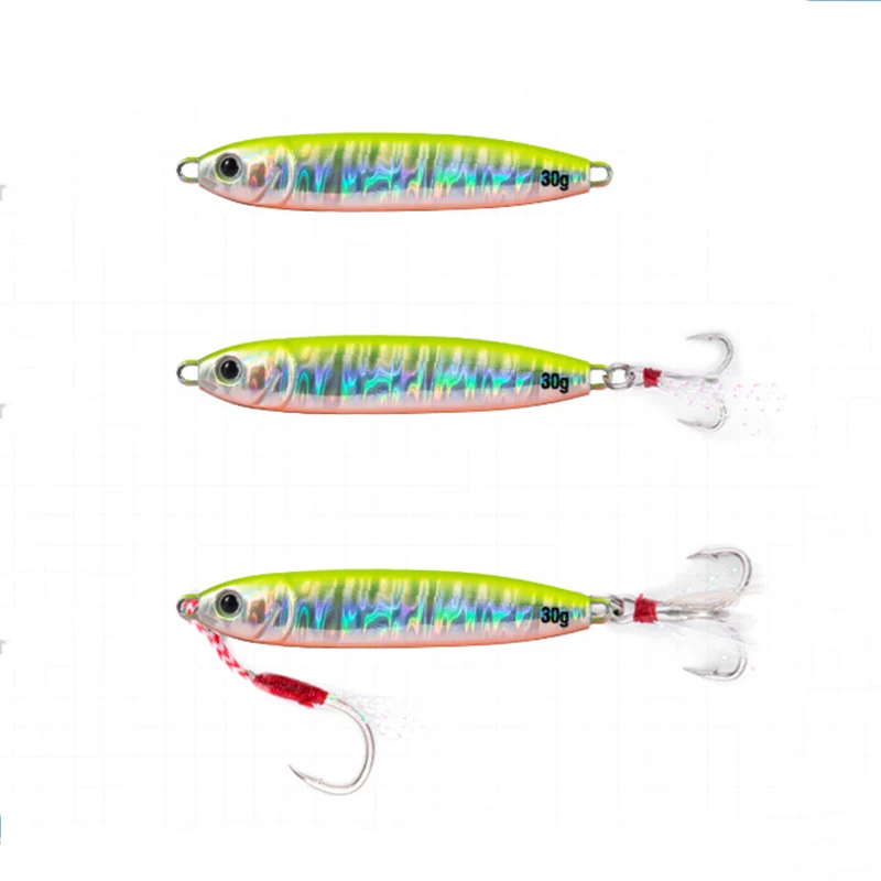 Peche Metal Jig Fishing Lure Isca Artificial Trout Bait 10g 15g 20g 30g Flat Casting Lure Saltwater Vertical Jigging Lure