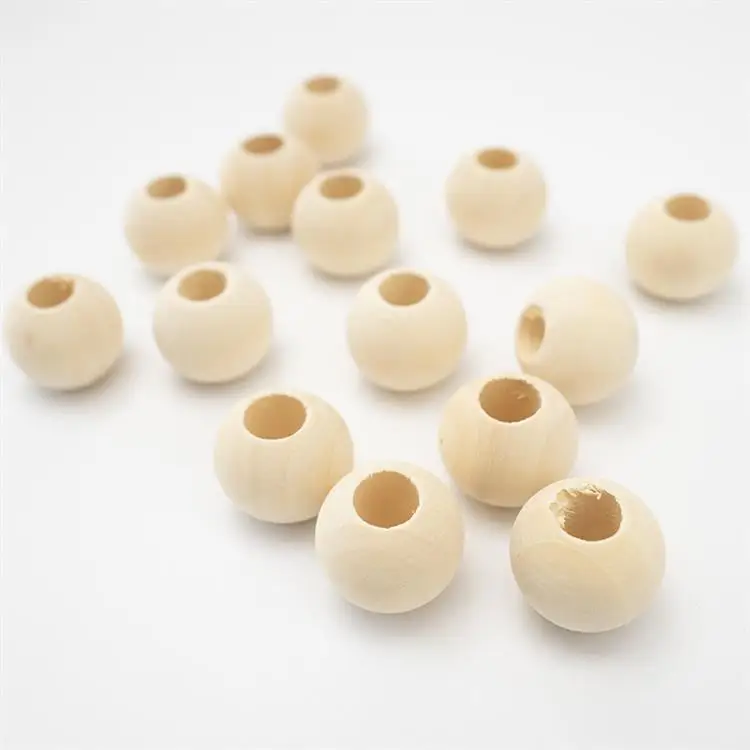 25mm big hole wood beads with 10mm hole wooden Accessories beads