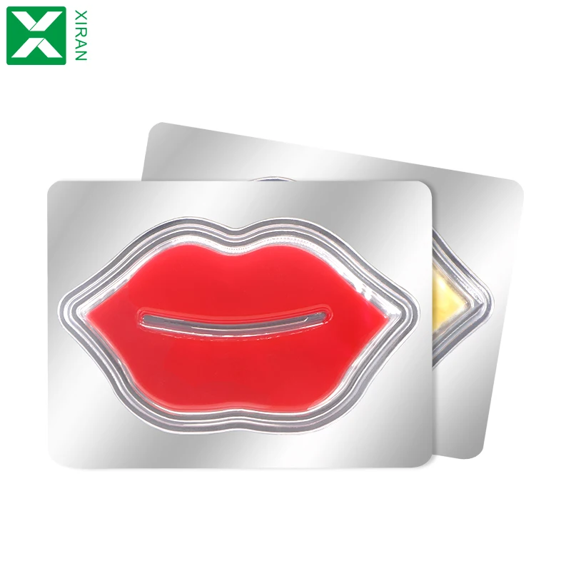 Private Label Pink Crystal Collagen Lip Mask Patches Vitamin E Long Lasting Hydrating And Moisturizing Lip Mask
