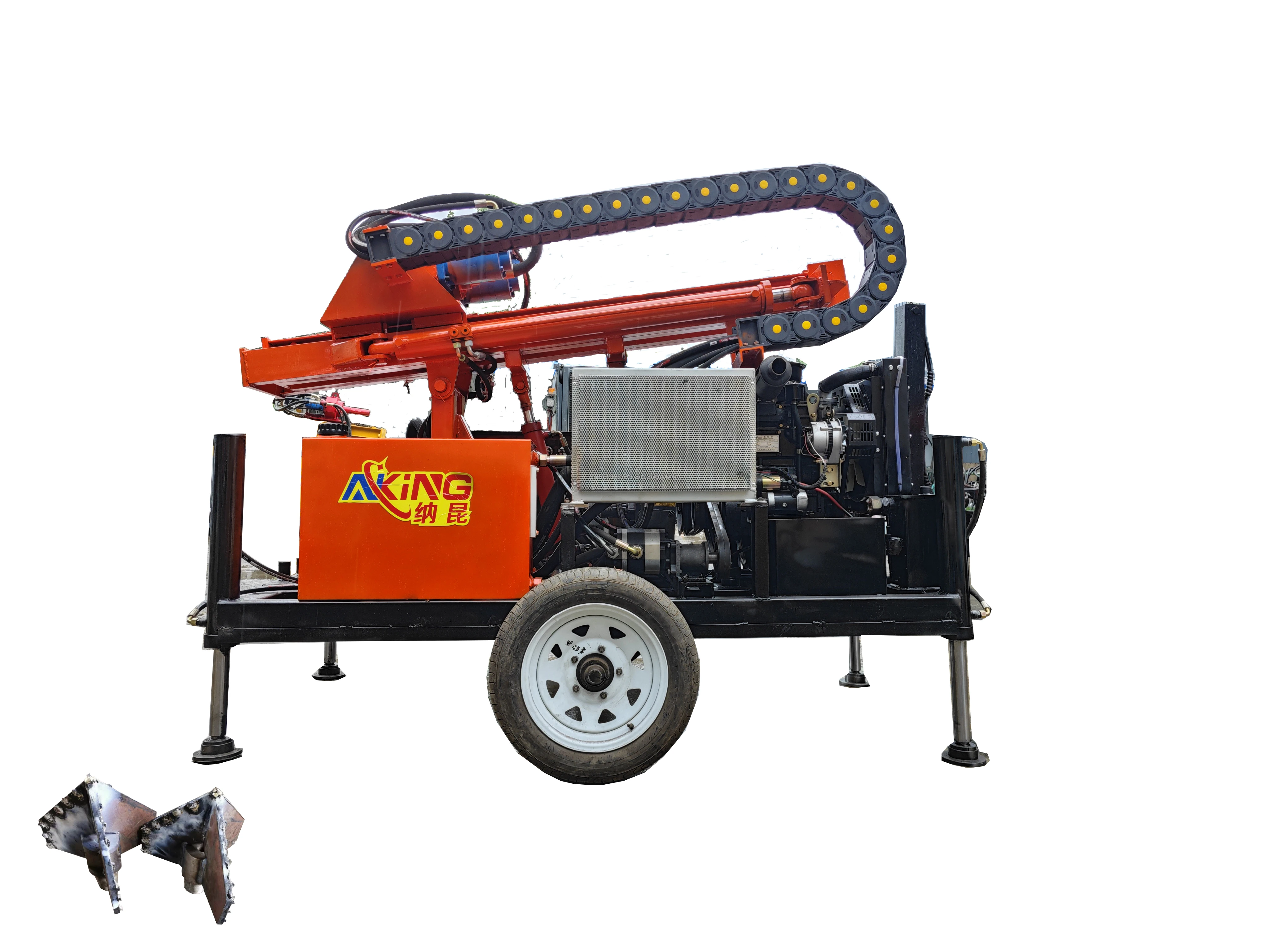 Hydraulic water well drilling rig agricultural mining drilling rig 200 meters for sale