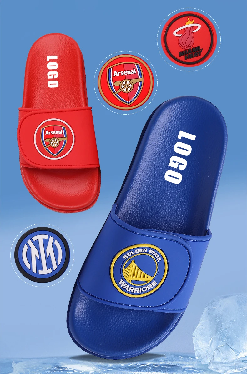 Plus Size Custom Logo Slides Slippers Manufacturer Super Soft Air Cushion 3D Rubber Footwear Mens Custom Slides With Logo Box