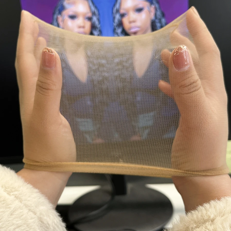 Wigs Accessories and Tools, Custom Wig Cap Packaging Logo, Super Ultra Invisible Thin Sheer Brown Mesh Dome Stocking Hd Wig Caps