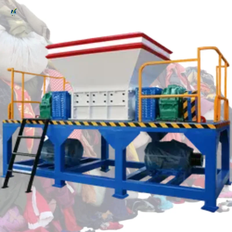 Unbreakable shredder for cotton shoes/high heels/sneakers double-shaft shredder to shred all kinds of waste shoes