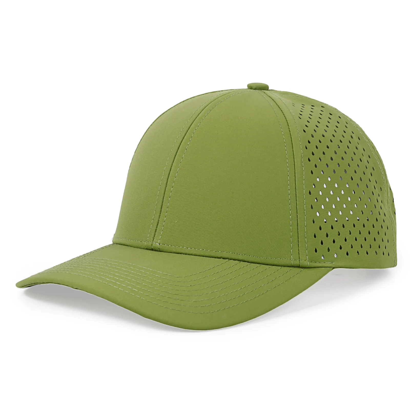 Fashion Laser Cut Hole Perforated Baseball Hat Custom 6 Panel Waterproof Hydro Mesh Cap Trucker Hat