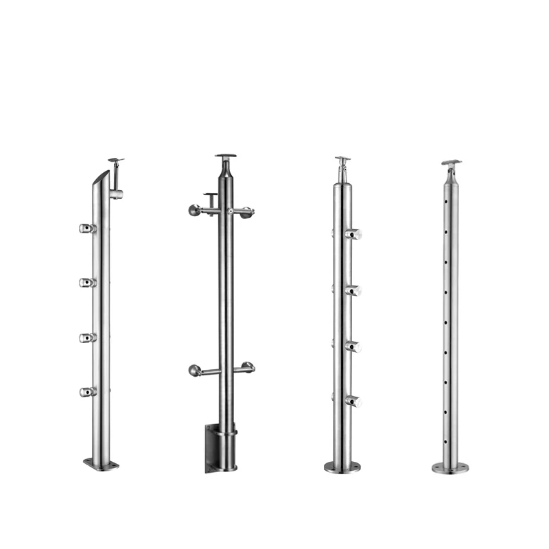 High Quality 304 316 Stainless Steel Staircase Railing Round Handrail Post