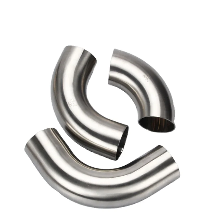 Sanitary Stainless Steel 304 90 Degree Threaded Pipe Fitting Tubing Fittings Welded Weld Elbow For Water