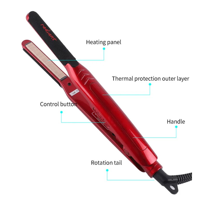 New Generation LCD Display 450f Degree Flat Irons Titanium Plates 2 in 1 Straightening Curling Iron Hair Straightener