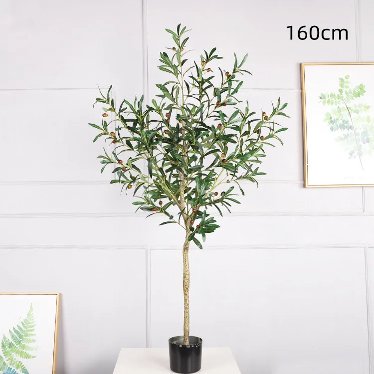 Fake Olive Tree Potted Plant Indoor Large Floor Standing Simulation Tree Bonsai Artificial Olive Tree Ornament