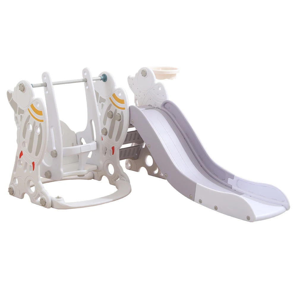 Kindergarten Kids Indoor Slide & Swing Set Baby Playroom Playground Equipment Plastic Swing And Slides For Children Sliding Toys