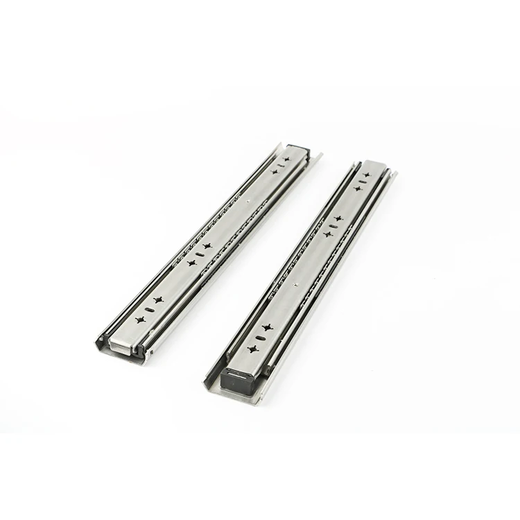 Heavy-duty slide 53 wide three-stage full extension side mounted stainless steel industrial guide with a load of 120kg