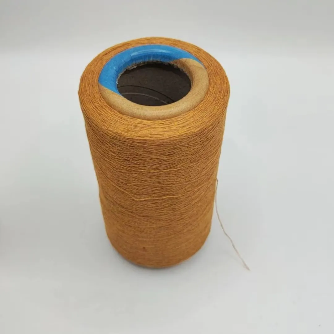 ZY Wholesale China  Brown Colored Recycled Yarn Cotton Blended Open End Colored Yarn for weaving and knitting gloves