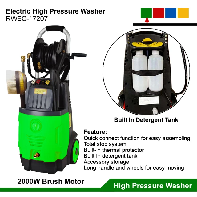 2000W Home Electric High Pressure Cleaner Cold Water Jet Car Washing Easy Movable Portable Pressure Cleaner Pump Machine