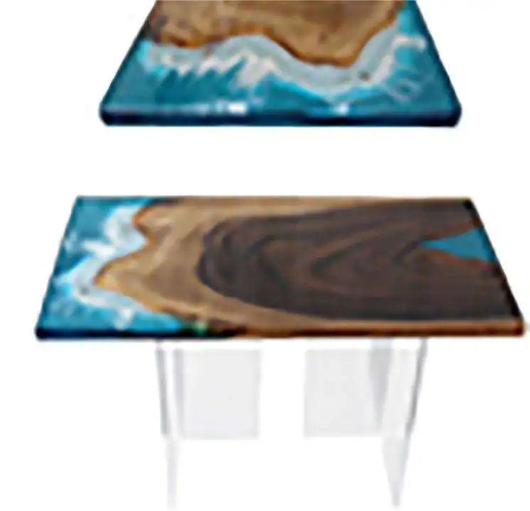 Marine Style Modern Design Living Room Table High Quality Custom Solid Wooden Epoxy Resin Table