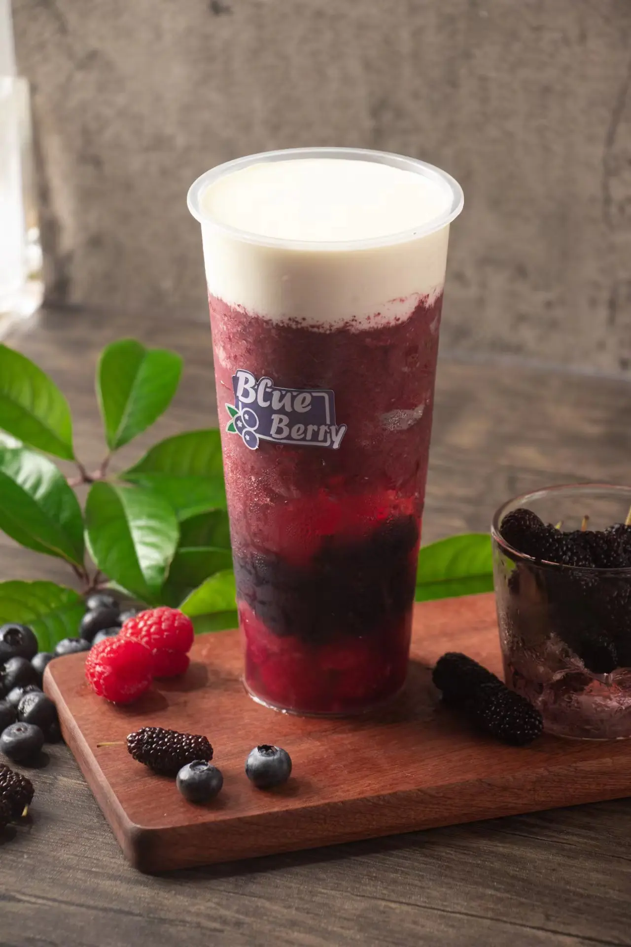 100% blueberry raspberry mulberry juice compound fruit juice beverage for bubble tea fruit tea shop