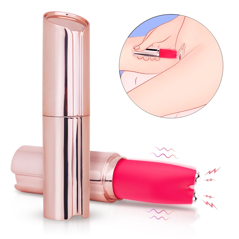 Micro current Vibrating nipple clitoris pussy  lipstick mini vibrator sex toy for women