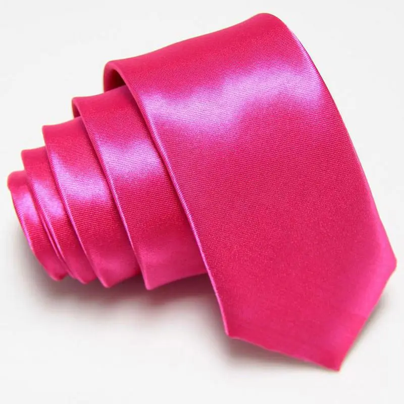 Tie for Men Slim Tie Solid color Necktie Polyester Narrow Cravat 35 colors Royal Blue Gold Party Formal Ties Fashion R0823