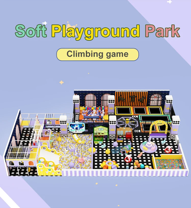 Customized Kids Indoor Playground Big Small Soft Play Center Equipment Indoor Maze With Trampoline Slides Ball Pit For Children