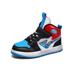 New Light Children Sport Shoes Fashion Boys Basketball Shoes Breathable Spring Autumn Kids Running Shoes Blue