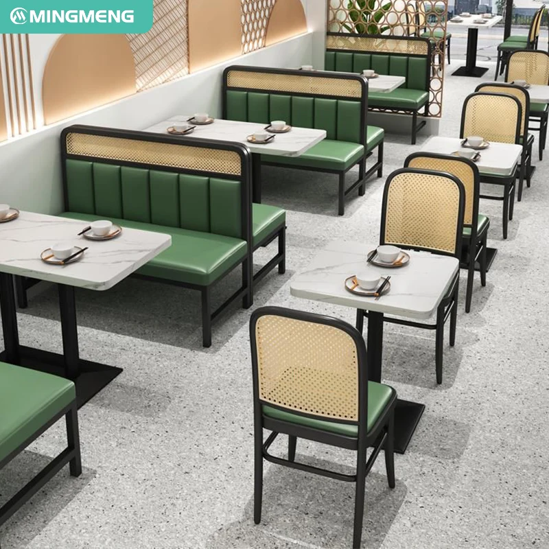 Wholesale Cheap Modern Design commercial restaurant furniture Simple dining chairs Leather Seat Restaurant chair and sofa
