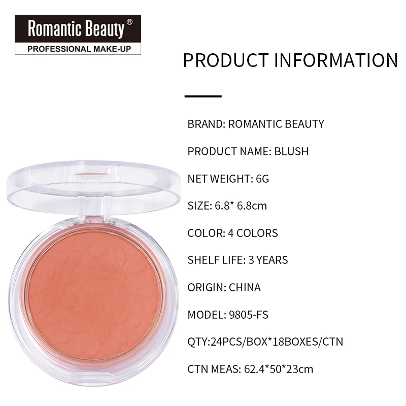 Профессиональный макияж для лица, стойкая оптовая продажа, прессованная пудра, румяна, фирменная марка румян