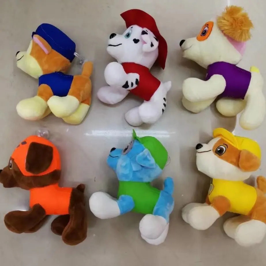 Factory Wholesale 13/18/25cm Anime paw Dog Toy patrol Team Cartoon Dog animal stuffed plush Toy claw Crane Machine Plush Toy