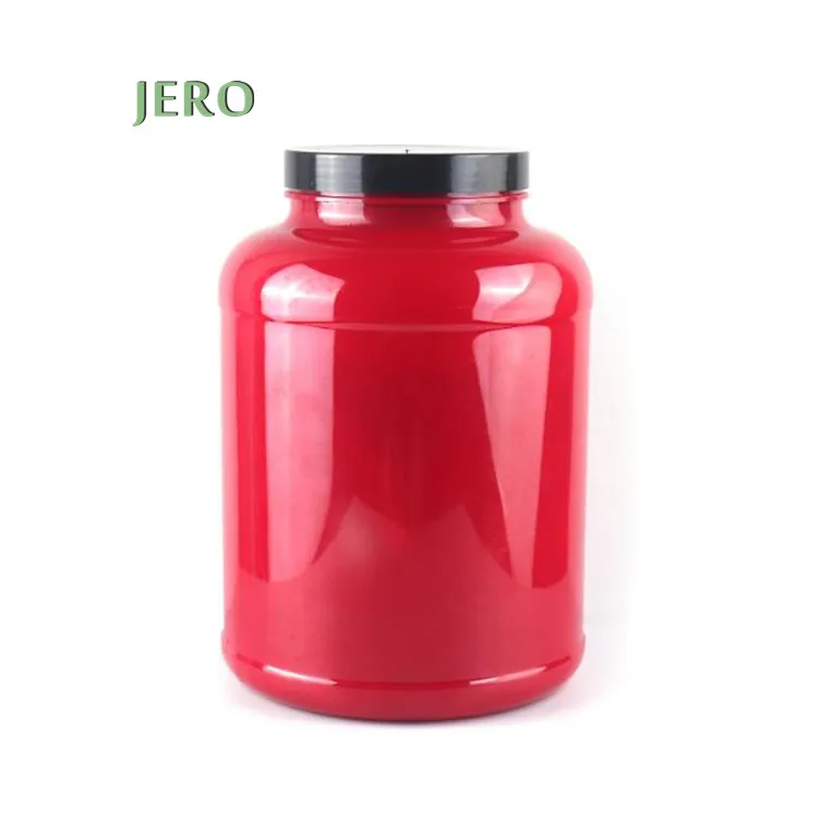 5000ml5kg Sport nutrition UV PET protein jar plastic tubs with lids protein powder jars bottle bucket foil stamping IML labeling
