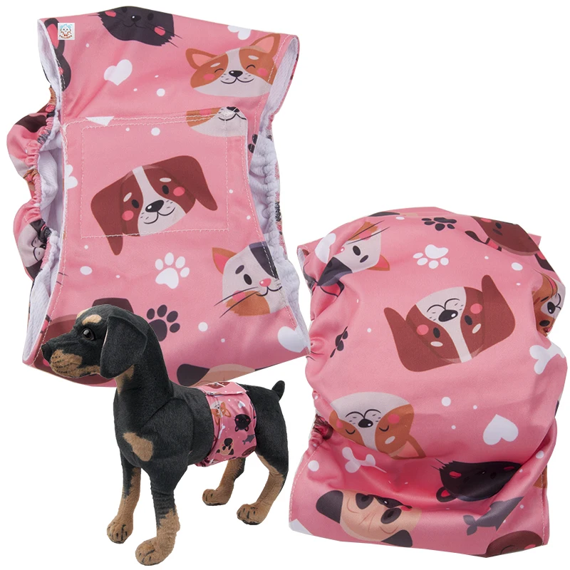COLLABOR English Dachshund Dog Diaper Reusable Dog Sanitary Pants Pet Physiological Pants Dog Washable Diaper