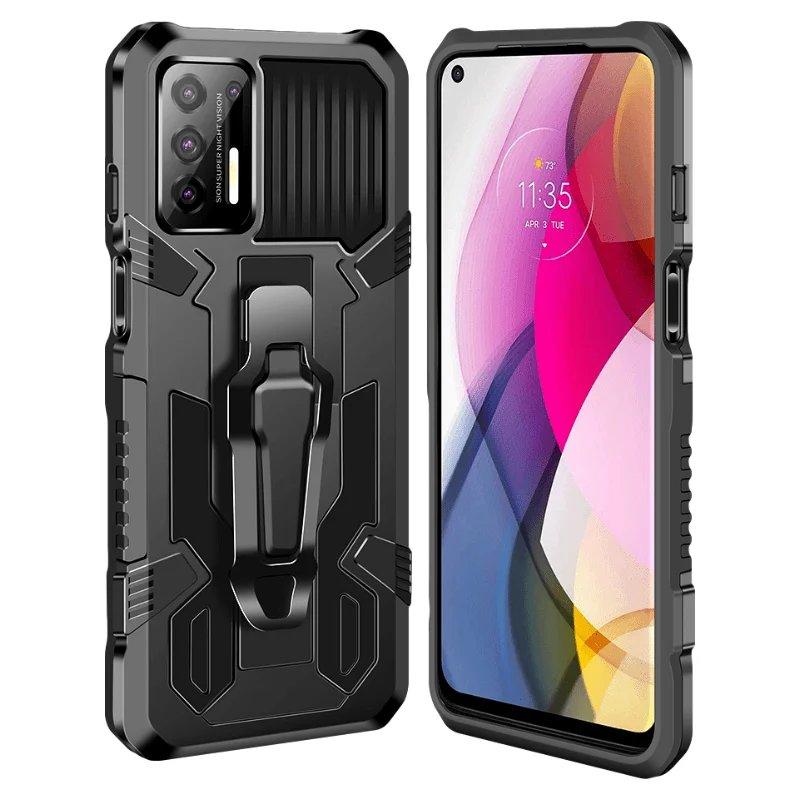 MechWarrior for Motorola Case Hybrid Kickstand Belt Clip Tough Case for Moto G Stylus Power Play 2021 One 5G Ace G9 Plus G8