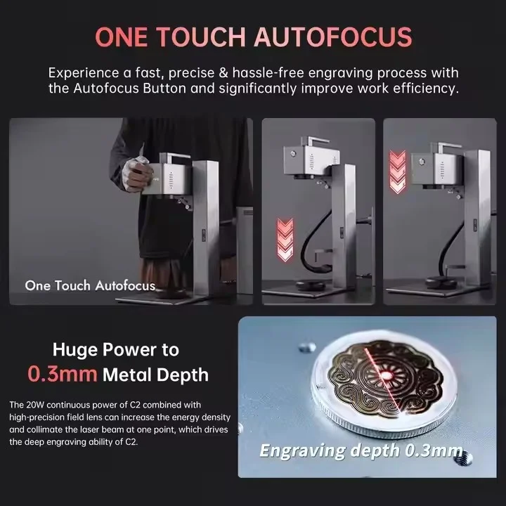 Universal Mobile App Operation Fiber Laser Engraving Machine Autofocus Laser Graver Laser Marking Machines For All Metals