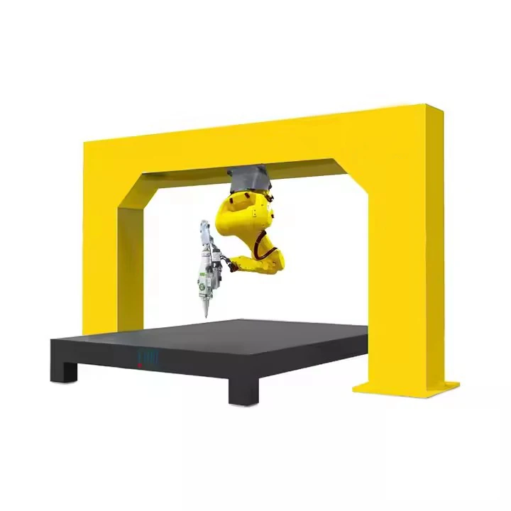 Robot Arm Automatic Precision Fiber Laser Cutting Machine Laser Cutter  Cut on Metal Stainless Steel Aluminum product