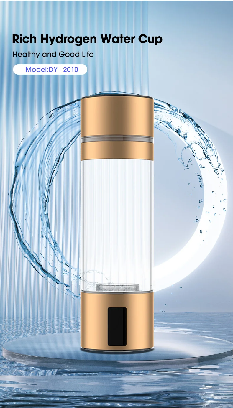 Genuine Hydrogen-rich Water Vegetable Water Cup Plastic Golden Purified Water Hidrogeno Car Kit Hot & Cold Free Spare Parts 8.88