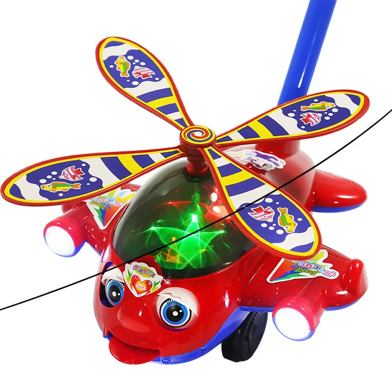 Baby Toddler Stroller push drag toys Cheap Educational Pull Hand Push Airplane Toy hand plane baby toys