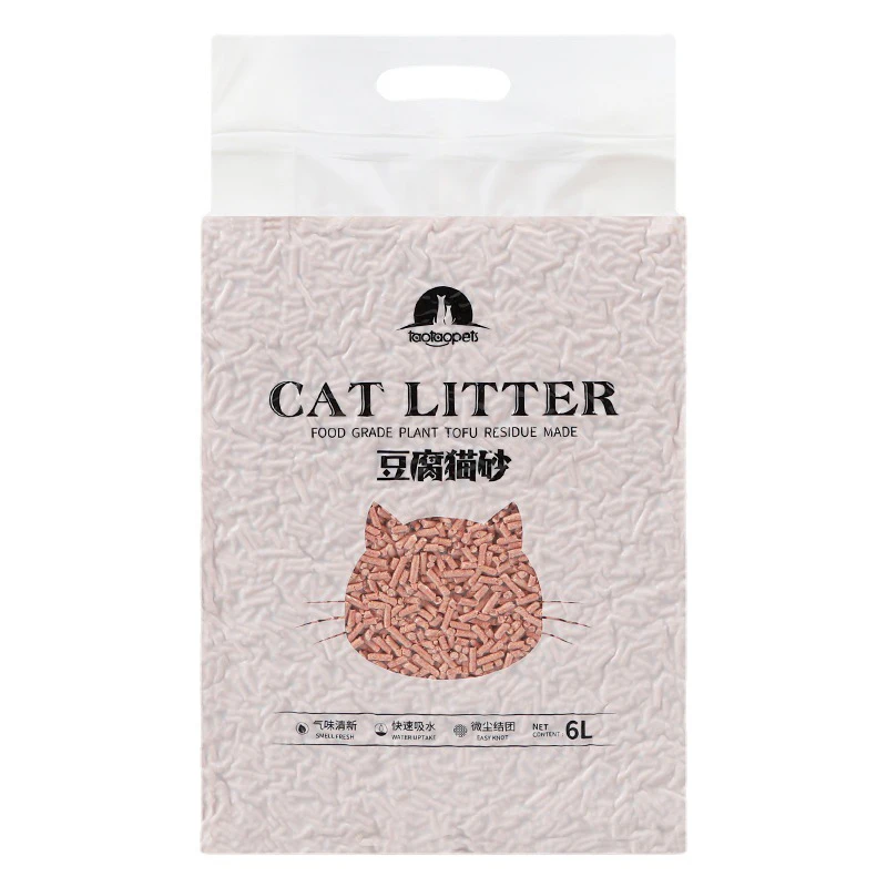 Factory Wholesale Cat Litter Tofu 6L Plant Degradable Cat Litter In Stock 5 Flavors Cat Litter