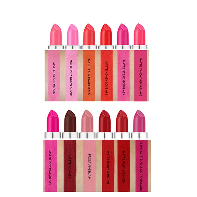 
2021 waterproof custom logo unique low price eco-friendly cosmetic shine low moq wholesale lipstick matte 