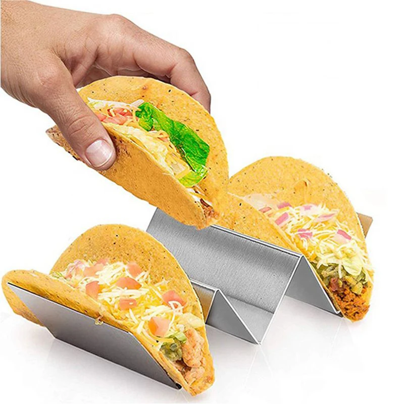 Top Seller 2023 Food Grade Stainless Steel Taco Holder Stand Taco Rack