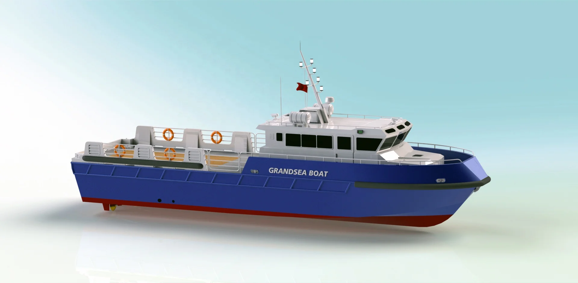 Морской Алюминиевый морской скоростной лодка Grandsea 22 м для продажи в