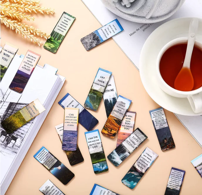 Magnetic Bookmarks Bible Magnetic Bookmarks with Full Scripture Inspirational Magnetic Bookmarks for Women Men Religious Gifts