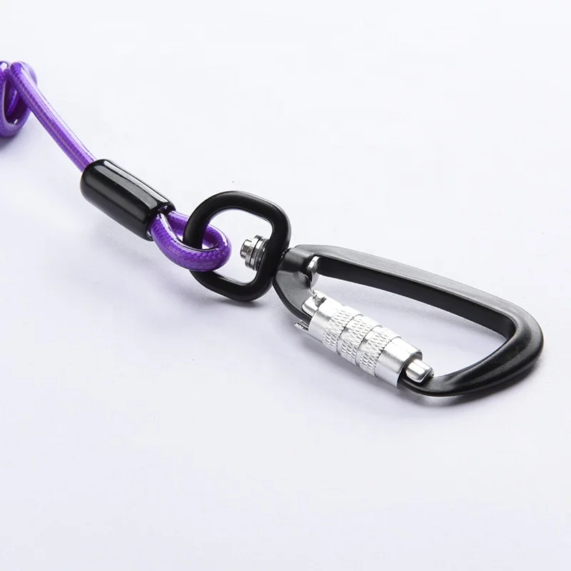 Aloft work coil tool lanyard safety stainless steel coiled steel cable spring tool tether retractable tool lanyard