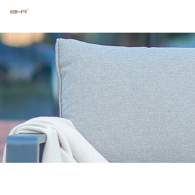 BHR leisure courtyard park home bar rattan wicker set garden sofa set corner  furniture  waterproof cushions