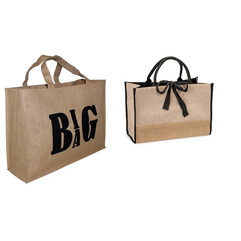 High Quality Natural Burlap Bags Jute Hessian Drawstring Sack Small Wedding Favor Gift Jute Bag