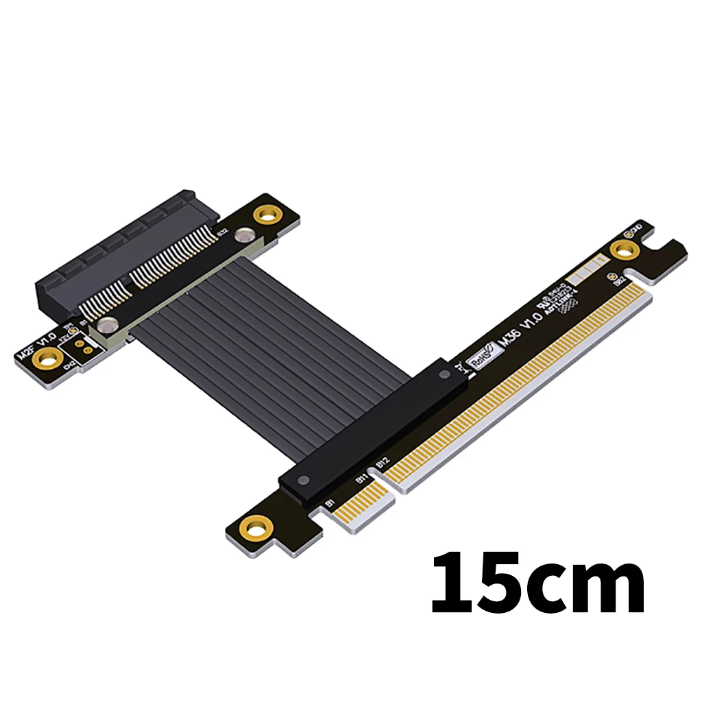 PCIe 4.0 PCI Express X4 Card to X16 Slot Extension Cable Riser Extender Adapter PCI-E 4x Female to 16x Male Gen 4 for GPU SSD