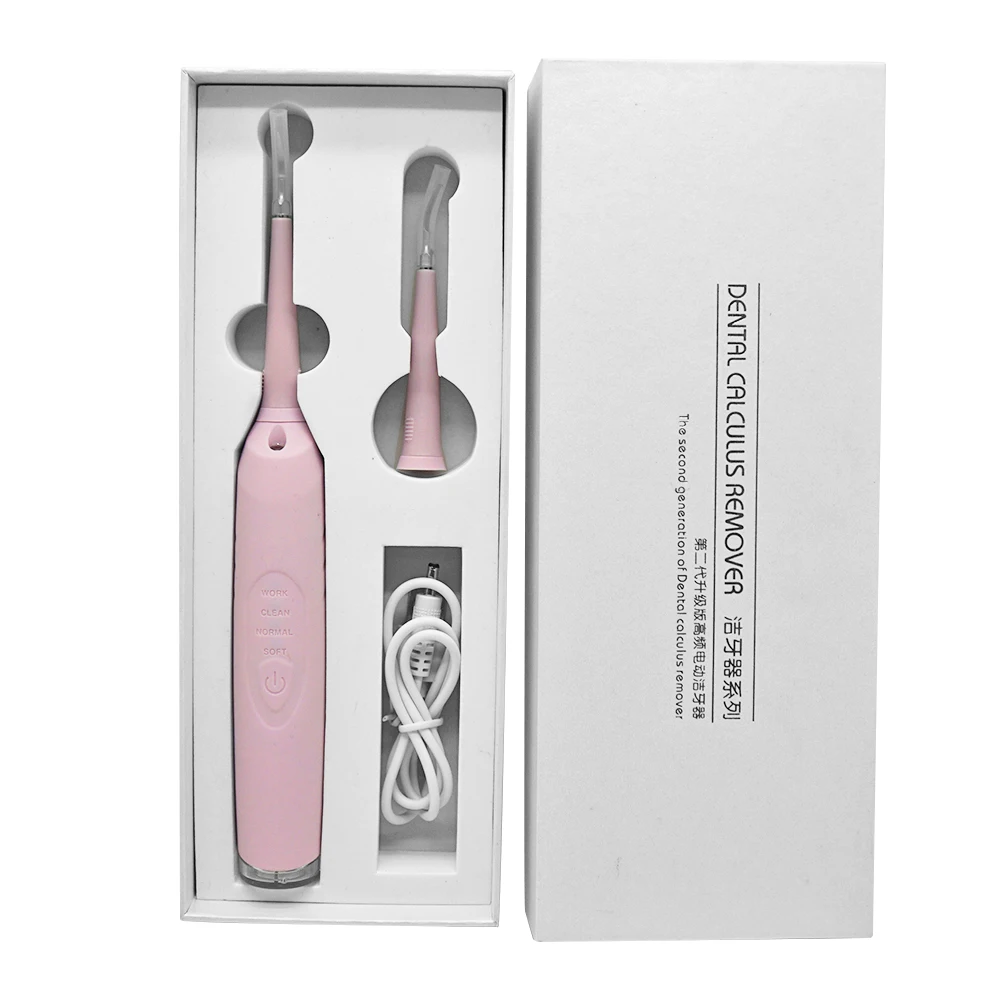 Fast delivery New electric USB powered  2 replacalbe heads dental calculus remover tartar remover
