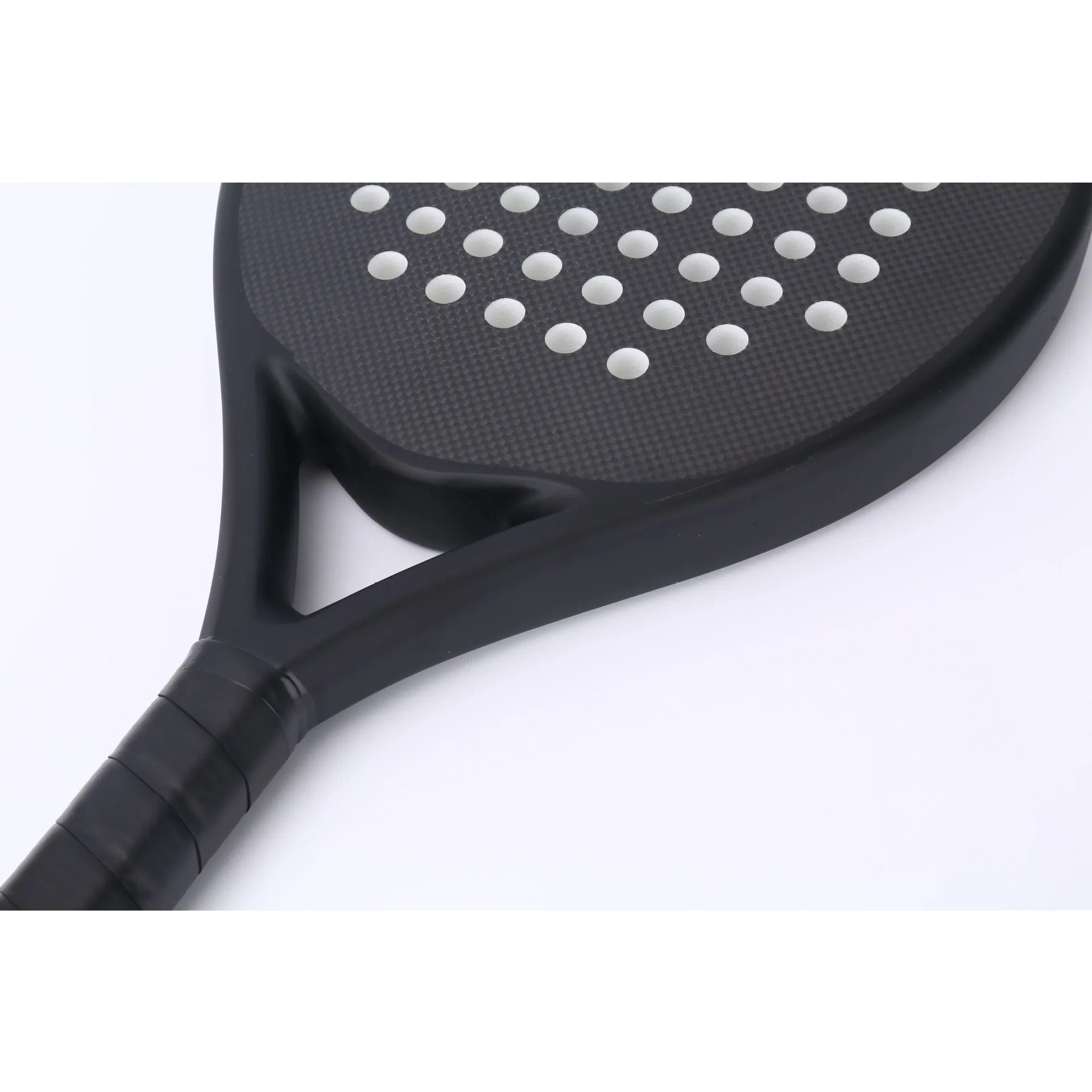 round shape custom DIY fiberglass 3K 12K 18K Carbon Raquete 38mm Soft EVA foam core palas de Padel Paddle Tennis Rackets