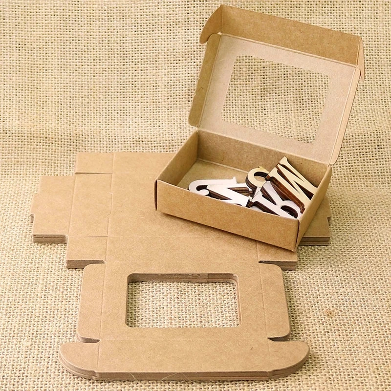 
Eco Friendly Folding Soap Packing Brown Kraft Paper Box Homemade Soap Packaging With Window 