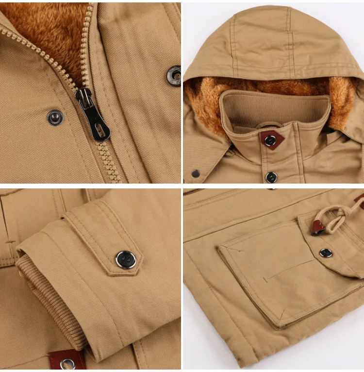 2023 High Quality Custom Design Mens Jacket Winter Fleece Jackets Warm Thicken Outerwear Plus Size Jacket