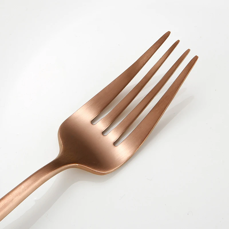 Hot selling Titanium 18/10 Stainless steel  Matte Rose Gold Cutlery Set for wedding party