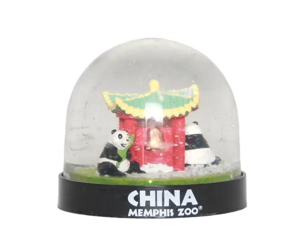 Christmas Decorations Panda Customized Resin Water Globe Home Decor Handicrafts Snow Globe