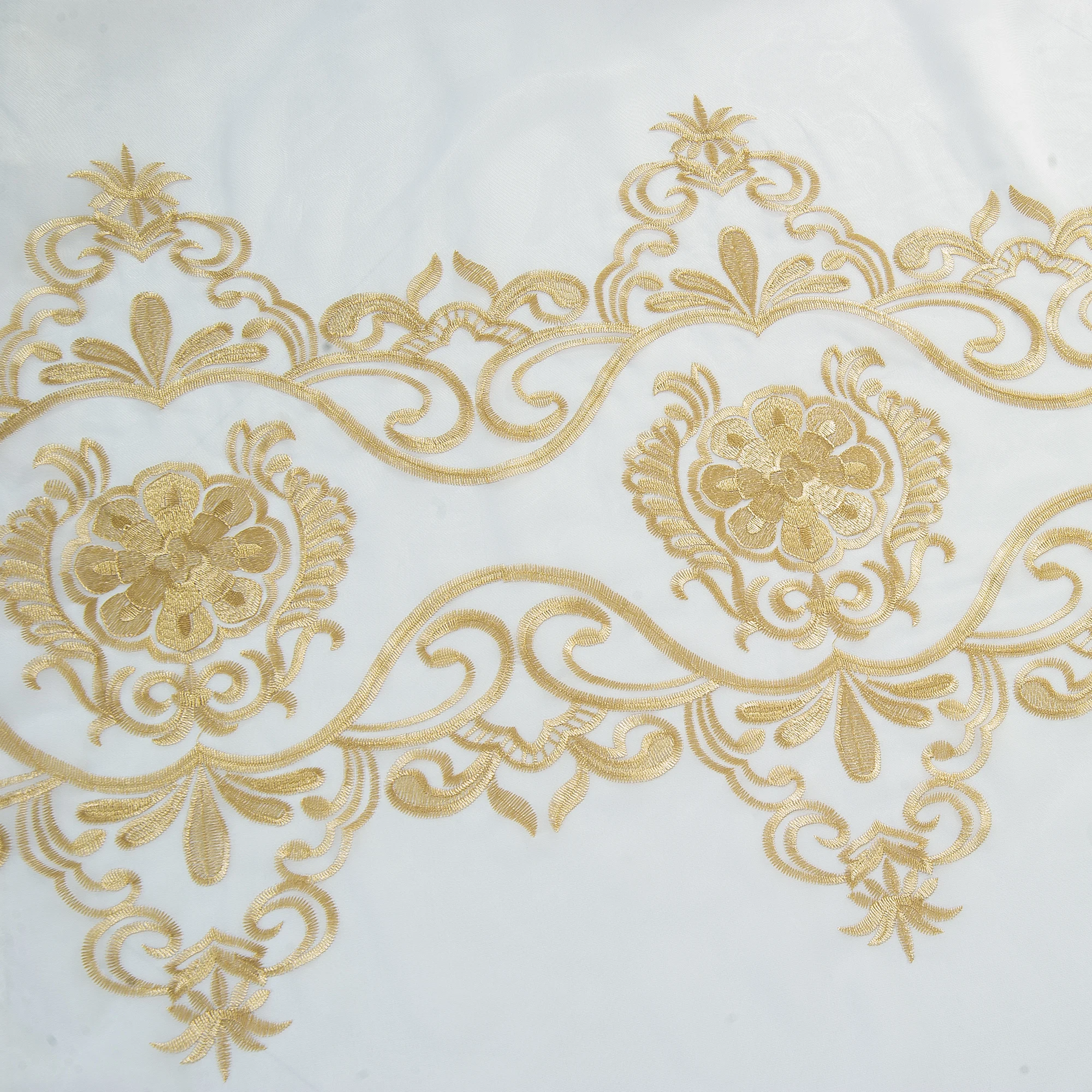 Красивая вышитая занавеска с прикрепленным балдахином и качественным прозрачным дизайном для дома