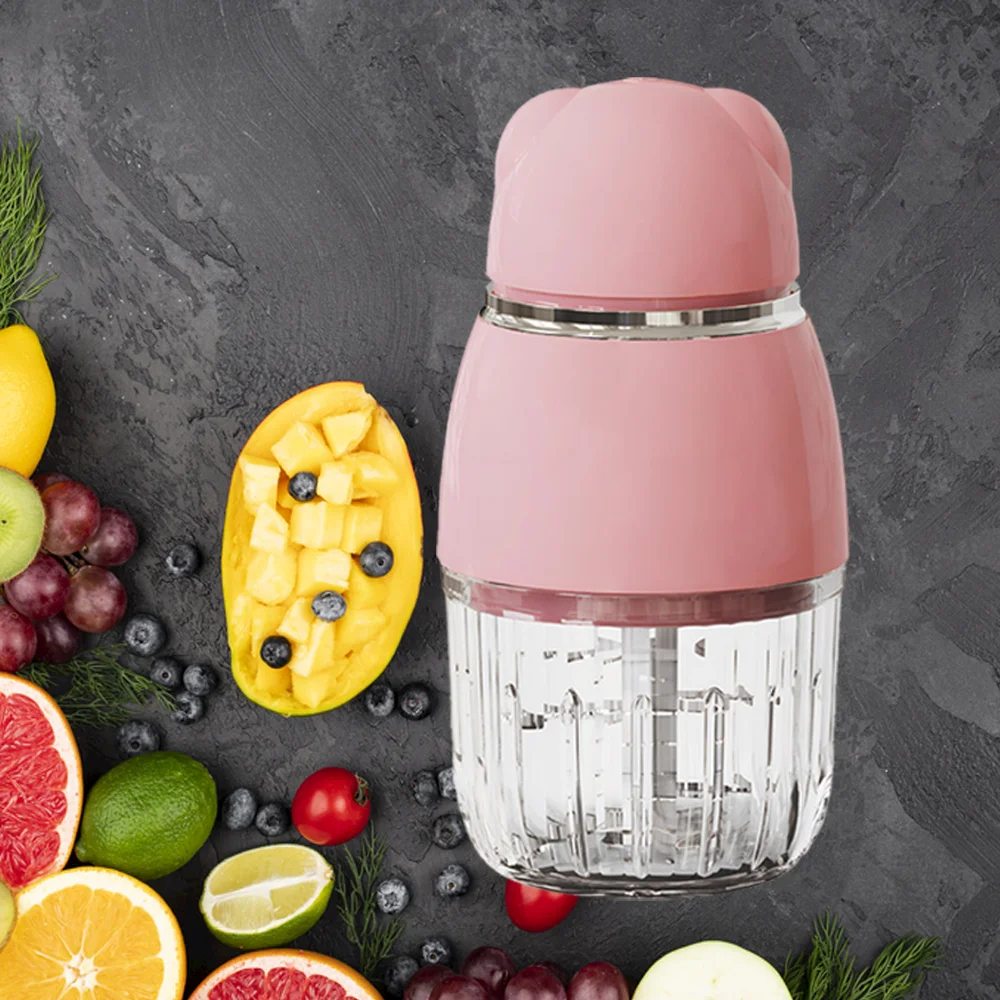 Glass Container Mini Food Manual Smoothie Oat Milk pink Personal Mixer Grinder Chopper Electric Vegetable Baby Food Makers